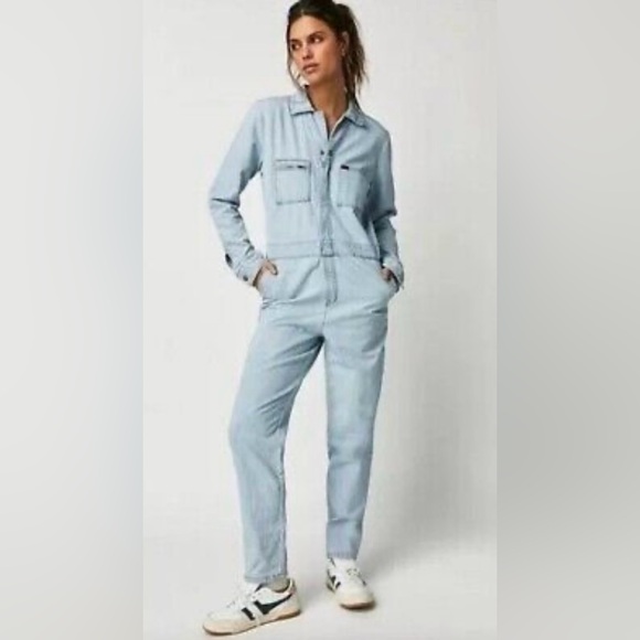 Lee Pants - NWT FREE PEOPLE X LEE COLLAB UNIONALL DENIM JUMPSUIT MEDIUM